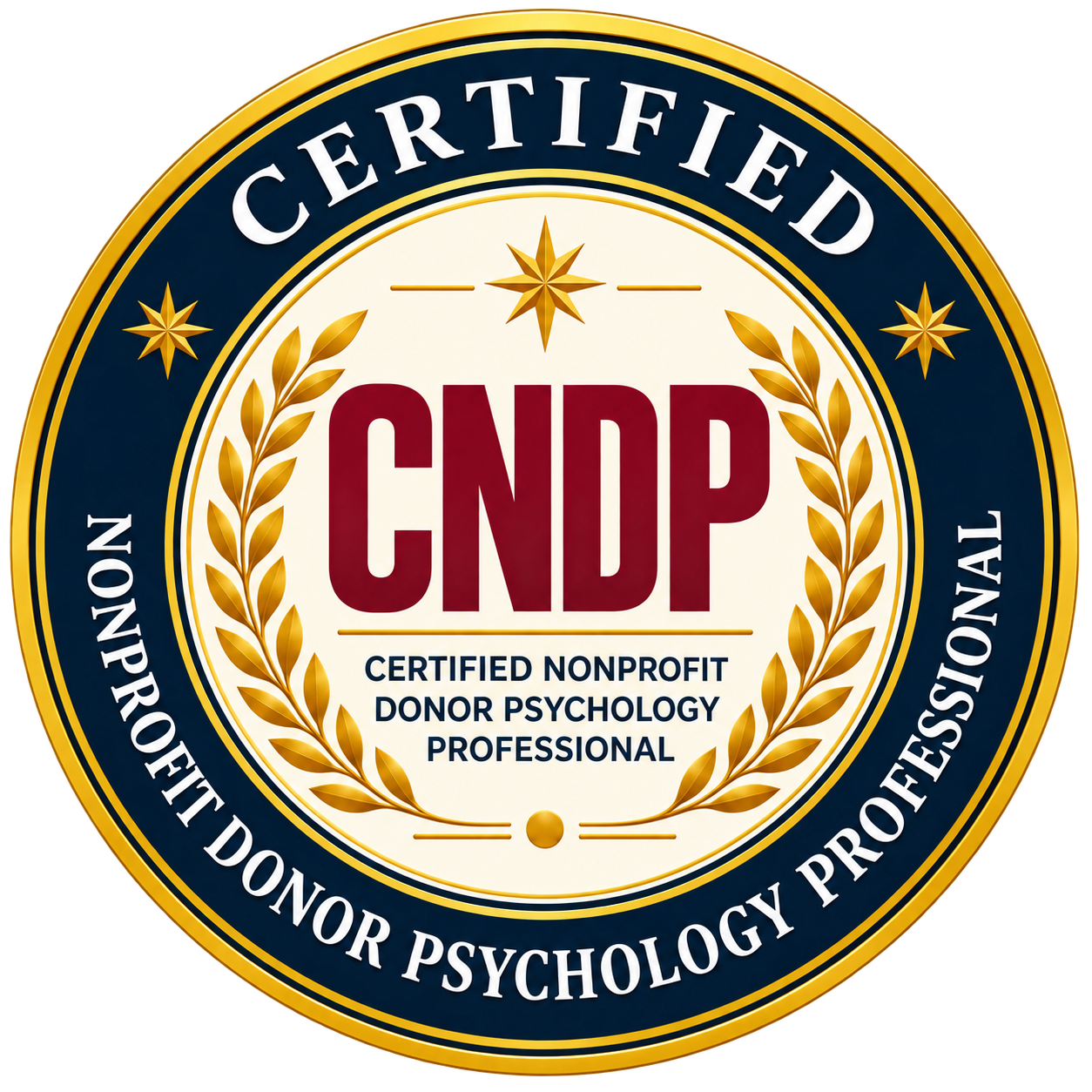 Certified Nonprofit Donor Psychology Professional (CNDP) emblem