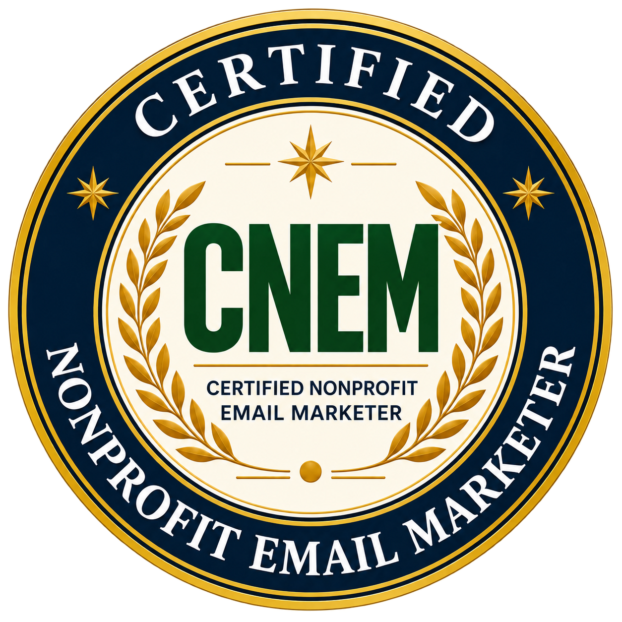 Certified Nonprofit Email Marketer (CNEM) emblem